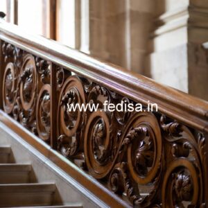 Modern Brass Wood Railings with Premium Style No-3812