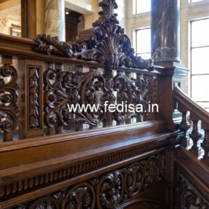 Modern Brass Wood Staircase Fence Inspiration No-3818