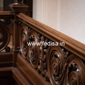 Luxury Brass Wood Staircase Design Inspiration No-3823