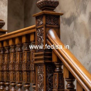 Decorative Brass Wood Railings for Contemporary Homes No-3828