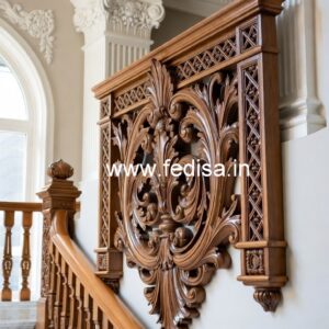 Stylish Brass Wood Railings with Rich Finish No-3837