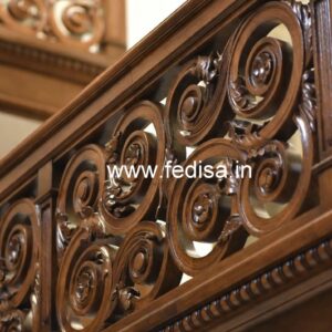 Elegant Brass Wood Balcony Fence Inspiration No-3838