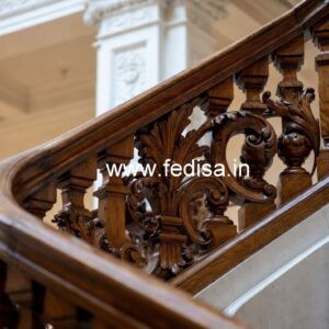 Premium Brass Wood Handrails for Modern Homes No-3839