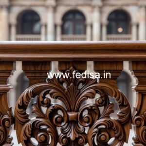 Stylish Brass Wood Fence with Artistic Touch No-3843