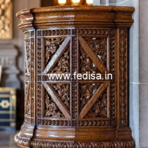 Elegant Brass Wood Railings for Balcony Design No-3844