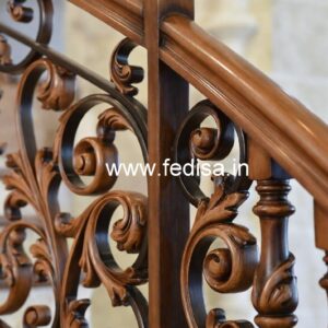 Premium Brass Wood Staircase Fence Collection No-3845