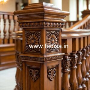 Luxury Brass Wood Balcony Railings with Modern Look No-3847