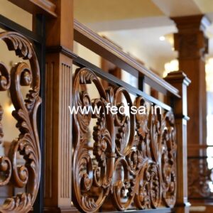 Premium Brass Wood Railings with Elegant Finish No-3851