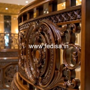 Premium Brass Wood Balcony Design Collection No-3857