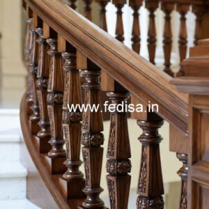 Decorative Brass Wood Staircase Handrails for Villas No-3858
