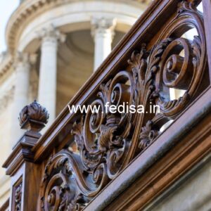 Luxury Brass Wood Railings for Contemporary Homes No-3859