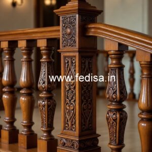 Modern Brass Wood Balcony Railings Inspiration No-3860