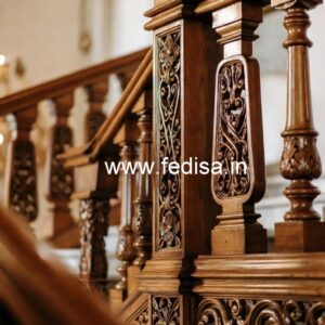Premium Brass Wood Balcony Handrails with Rich Style No-3863