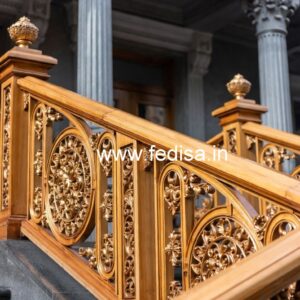 Decorative Brass Wood Railings for Modern Staircase No-3864