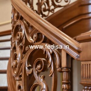 Modern Brass Wood Railings for Elegant Interiors No-3872