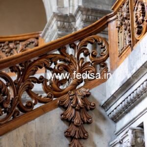Premium Brass Wood Handrail Inspiration for Homes No-3875