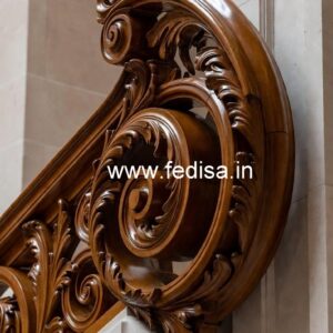 Premium Brass Wood Railings for Interior Design No-3887