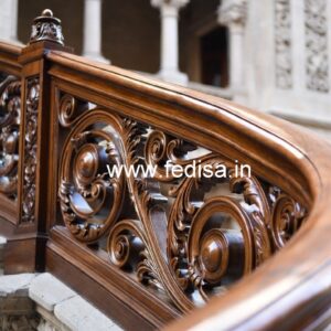 Decorative Brass Wood Staircase Decor for Luxury Villas No-3900