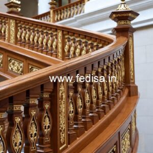 Stylish Brass and Wood Railing Ideas No-3903