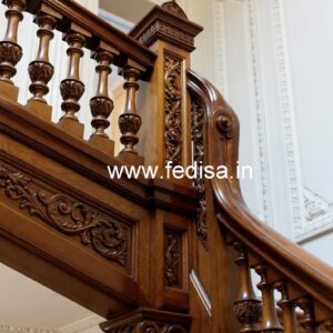 Premium Brass Wood Railing Collection No-3907