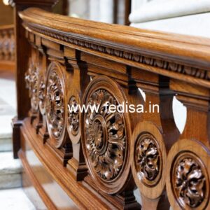 Brass Wood Railing for Duplex House No-3910