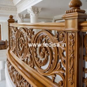 Elegant Brass Wood Fence Design No-3926