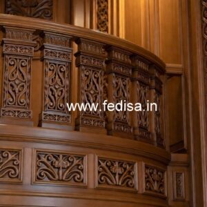 Brass Wood Fence Design for Balcony No-3942