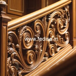 Brass Wood Railings with Artistic Design No-3953