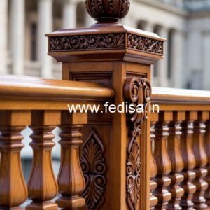 Brass Wood Staircase Design for Duplex Homes No-3961
