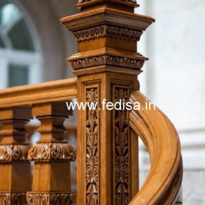 Elegant Brass Wood Staircase Handrails No-3967