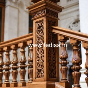Elegant Brass Wood Staircase Fence Collection No-3981