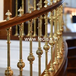 Decorative Brass Wood Staircase Side Rails No-3983