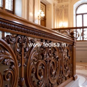 Brass Wood Stair Railings with Rich Finish No-3986