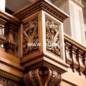 Decorative Brass Wood Balcony Handrails No-3989