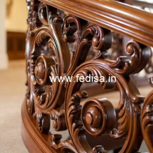 Stylish Brass Wood Staircase Collection No-3992