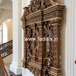 Brass Wood Balcony Fence with LED Lights No-3997