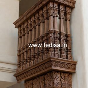 Modern Brass Wood Fence with Contemporary Style No-4008