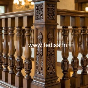Beautiful Brass Wood Balcony Railings Ideas No-4009