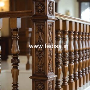Elegant Brass Wood Stair Fence Collection No-4010