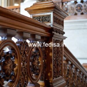 Decorative Brass Wood Balcony Fence Trends No-4013