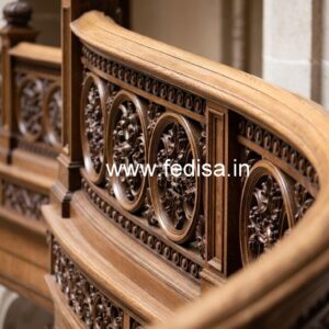 Brass Wood Railings for Luxury Staircases No-4019