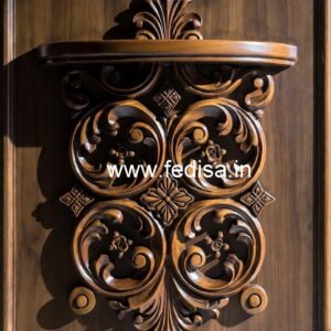 Modern Brass Wood Staircase with Rich Finish No-4021