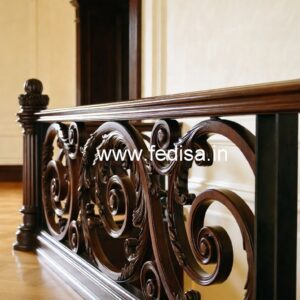 Decorative Brass Wood Railings with Golden Finish No-4031