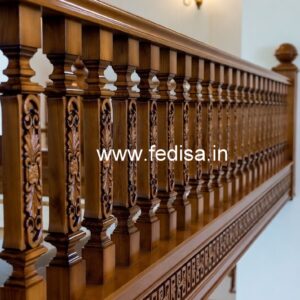 Stylish Brass Wood Staircase Handrail Trends No-4035
