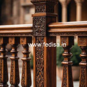 Decorative Brass Wood Balcony Fence Ideas No-4036