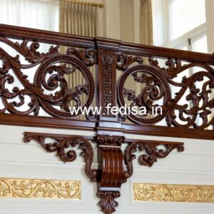 Premium Brass Wood Railings for Modern Villas No-4037