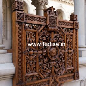 Decorative Brass Wood Fence for Duplex House No-4043