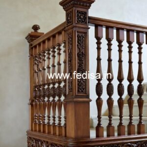 Brass Wood Stair Railings with Premium Finish No-4044
