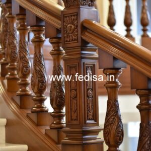 Luxury Brass Wood Railings for Balcony Design No-4050