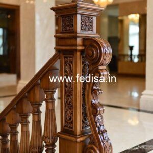 Brass Wood Staircase Banister for Modern Homes No-4051